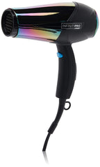 Infinitipro by Conair 295NC Full Size Tourmaline Ceramic Rainbow Finish Hair Dryer, 1875 Watts Blow Dryer, 3 Heat and 2 Speed Settings, Includes Concentrator and Diffuser, Cool Shot, Removable filter