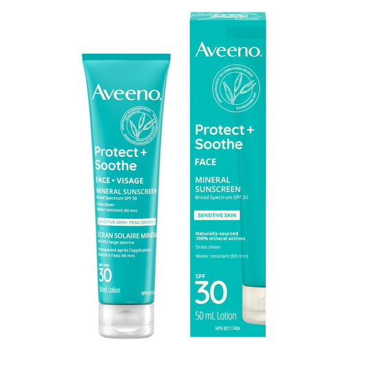 Aveeno Protect + Soothe Face Mineral Sunscreen SPF 30, 50 mL
