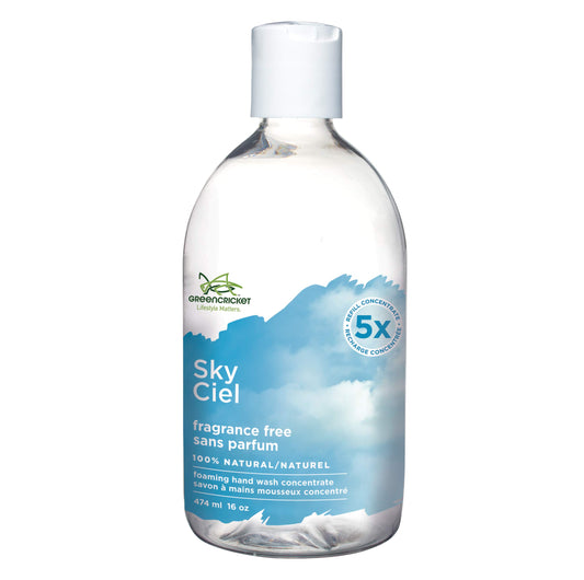 Green Cricket Sky (Fragrance Free/Unscented Foam Hand Wash Concentrate Refill), 500-Milliliter