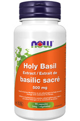 NOW Supplements, Holy Basil Extract 500 mg (Holy Basil is a Sacred Plant in Ayurveda), 90 Veg Capsules