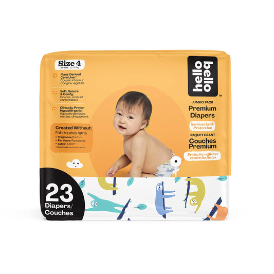 Hello Bello Jumbo Diaper Pack -Sleepy Sloth - Size 4 23 Count