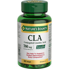 NATURE'S BOUNTY Cla Pills, Supplement, May Help Support A Modest Improvement In Body Composition, 810Mg, 50 Softgels, 76 g