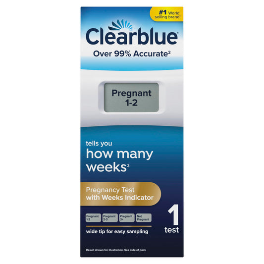 Clearblue Digital Pregnancy Test With Weeks Indicator, The Only Test That Tells You How Many Weeks, 1 Digital Test