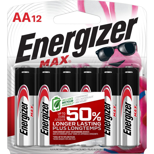 Energizer MAX AA Batteries (12 Pack), Double A Alkaline Batteries