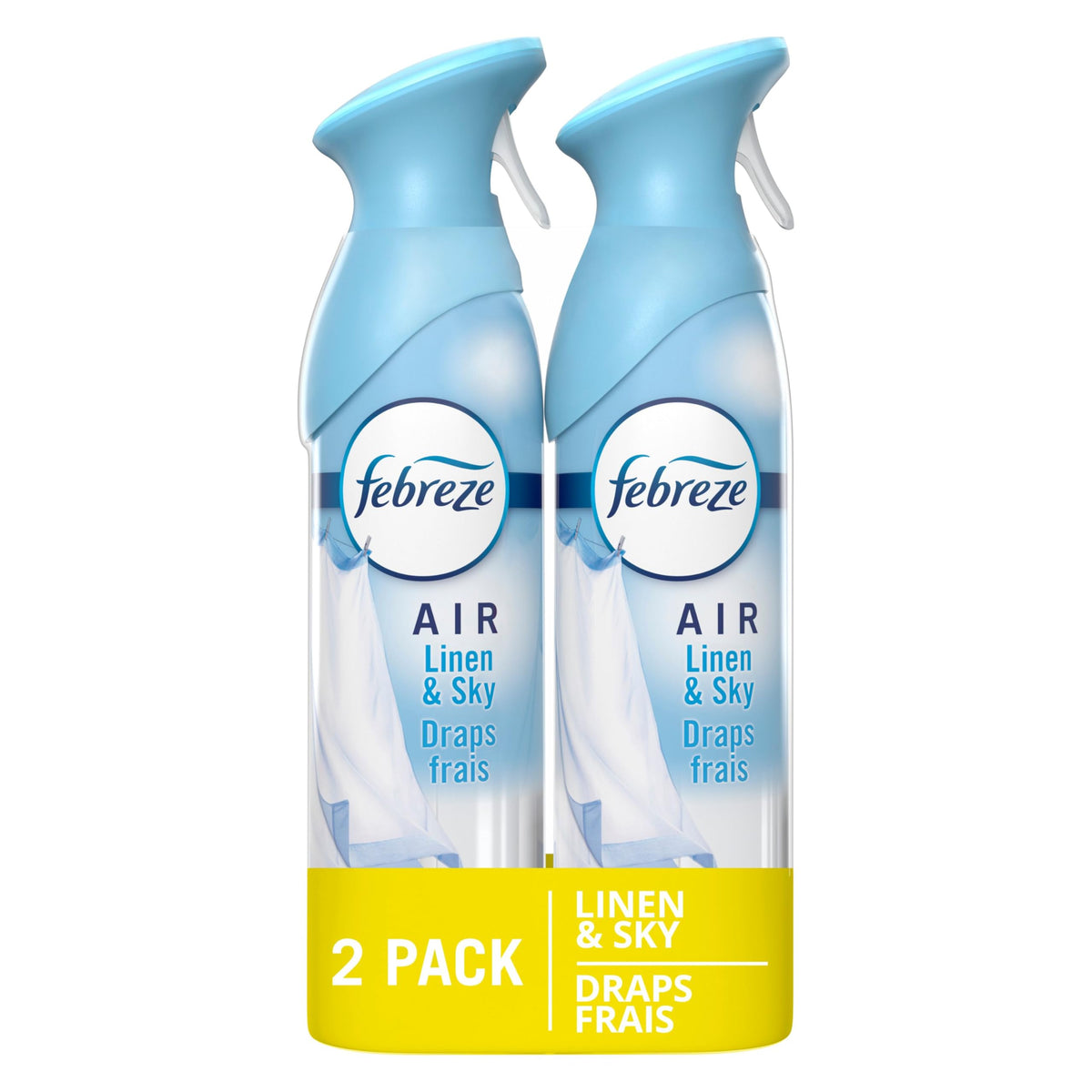 Febreze Air Freshener Spray, Odor Eliminator Linen & Sky, 2 Count