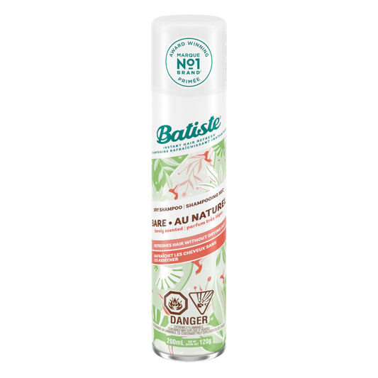 Batiste Dry Shampoo Spray, Bare Scent, Refresh Hair and Absorb Oil Between Washes, Waterless Shampoo for Added Hair Texture and Body, 200-ml