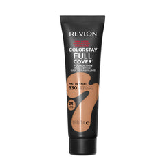 Revlon ColorStay Full Cover Longwear Matte Foundation, Sweat Resistant Lightweight Face Makeup, Natural Tan, 1.0 oz/30ml