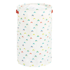 iDesign Arrow Fabric Round Storage Bin, Basket Container Mini Hamper with Dual Side Handles for Closet, Bedroom, Laundry, Clothing, Toys, Nursery - Multicolored