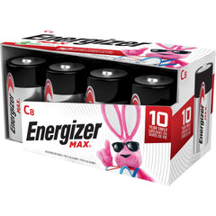 Energizer C Batteries, Max C Cell Battery Premium Alkaline, 8 Count