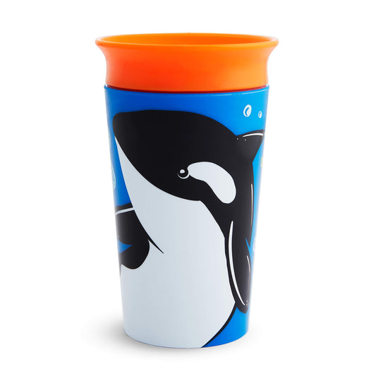 Munchkin Miracle 360˚ WildLove Sippy Cup, 9 Oz, Orca, 1 Pack