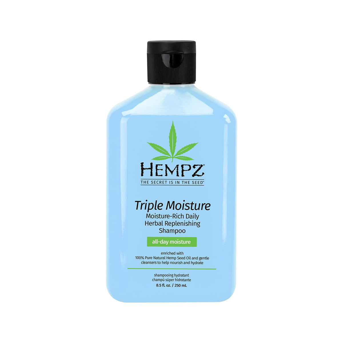 HEMPZ Triple Moisture Herbal Shampoo, 8.5 oz., Blue