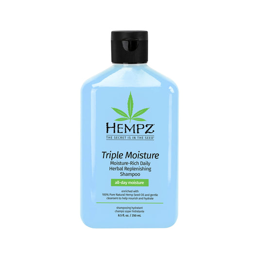 HEMPZ Triple Moisture Herbal Shampoo, 8.5 oz., Blue