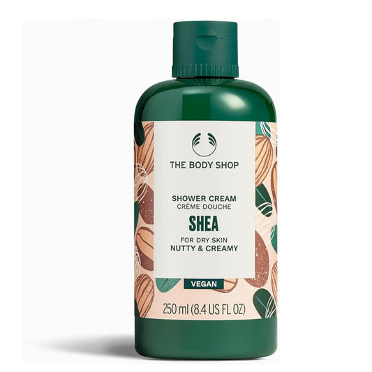 The Body Shop Shea Butter Shower Cream 250ml | Moisturizing Body Wash for Dry Skin | Rich Cream Cleanser with Natural Shea, Vegan