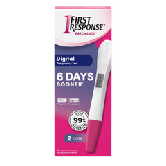 First Response Digital - Pregnancy Test Kit - Detect Pregnancy 6 Days Sooner Than Your Missed Period - 99% Accurate - Digital (2 Count)