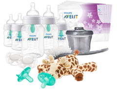 Philips Avent Anti-colic Baby Bottle with AirFree Vent Essentials Gift Set, SCD308/02, White