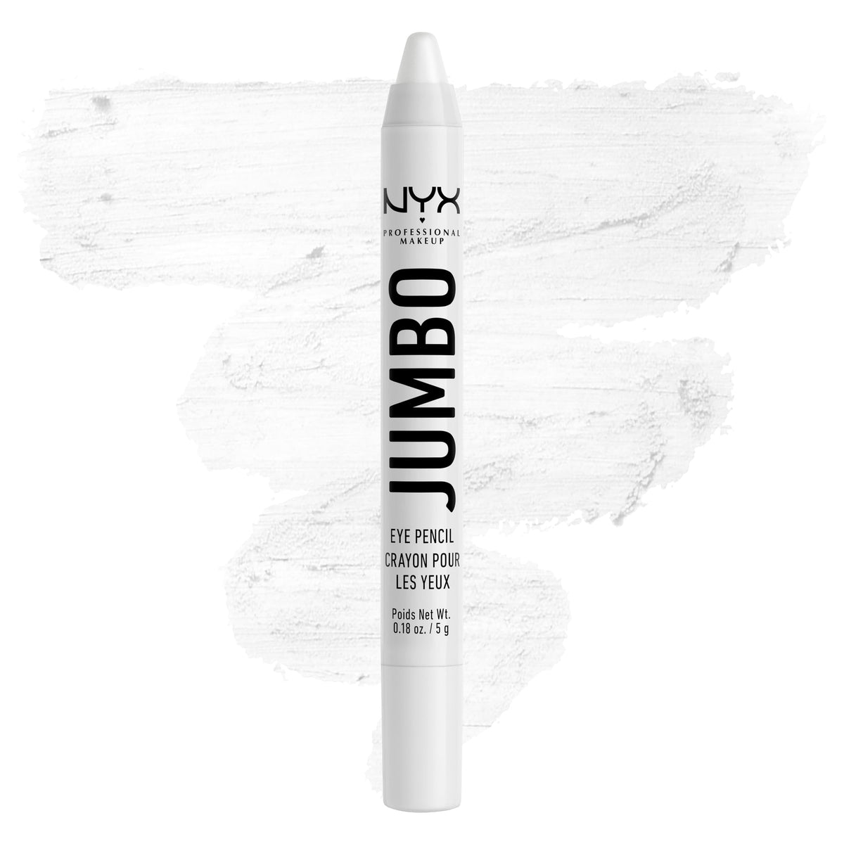 NYX Professional Makeup Jumbo Eye Pencil, Highly Pigmented & Blendable Color, Versatile Stick Format, Use as an Eyeliner, Shadow and Highlighter Pencil, Vegan Formula, Milk, 0.18 Ounce