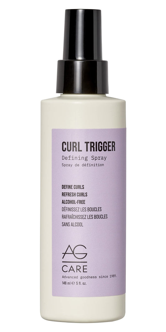 AG Care Curl Trigger Curl Spray with Keratin and Rice Amino Acids - All-Day Hold Curly Hair Spray for Defined, Soft Curls, 5 Fl Oz Bottle ,Clear