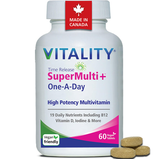 VITALITY High Potency Multivitamin for Women - One-a-Day Time Release Vitamins & Minerals, Iron, Iodine, B Complex Vitamin C, Calcium, Magnesium & Vitamin D, Energy, Bone & Immune Support, 60 tabs