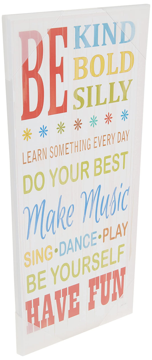 The Kids Room by Stupell Be Kind, Bold, Silly Typography Rectangle Wall Plaque