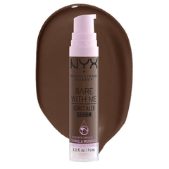 NYX PROFESSIONAL MAKEUP, Bare With Me, Serum Concealer, 24HR Hydration, Vegan Formula - 13 Deep, 9.6mL