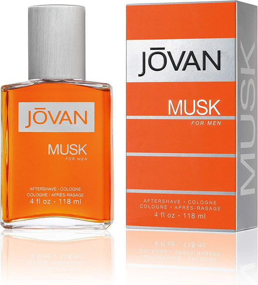 Jovan Aftershave, Musk for Men - Notes of Neroli, Amber, and Musk