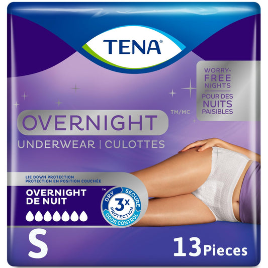 Tena Incontinence Underwear, overnight absorbency, Small, 13 Count