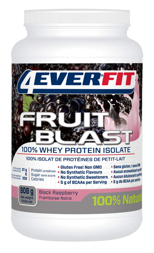 4Everfit Natural fruit blast 100% whey isolate black raspberry powder 908 Gram