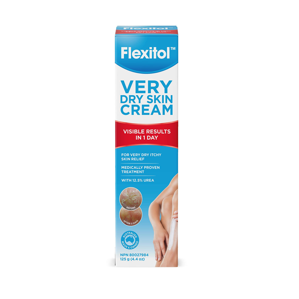 Flexitol Very Dry Skin Cream for Extra, Incredibly Dry Skin – Nourishes, Rehydrates, and Relieves Extremely Dry Skin, Ideal for Eczema and Very Dry, Sensitive Skin, with Urea for Moisturisation (125g)