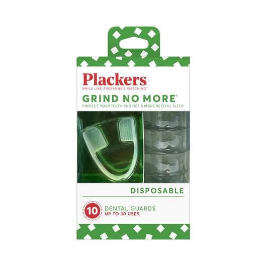 Plackers Grind No More Night Guard, BPA Free, One Size Fits All, 10 Count (Pack of 1)