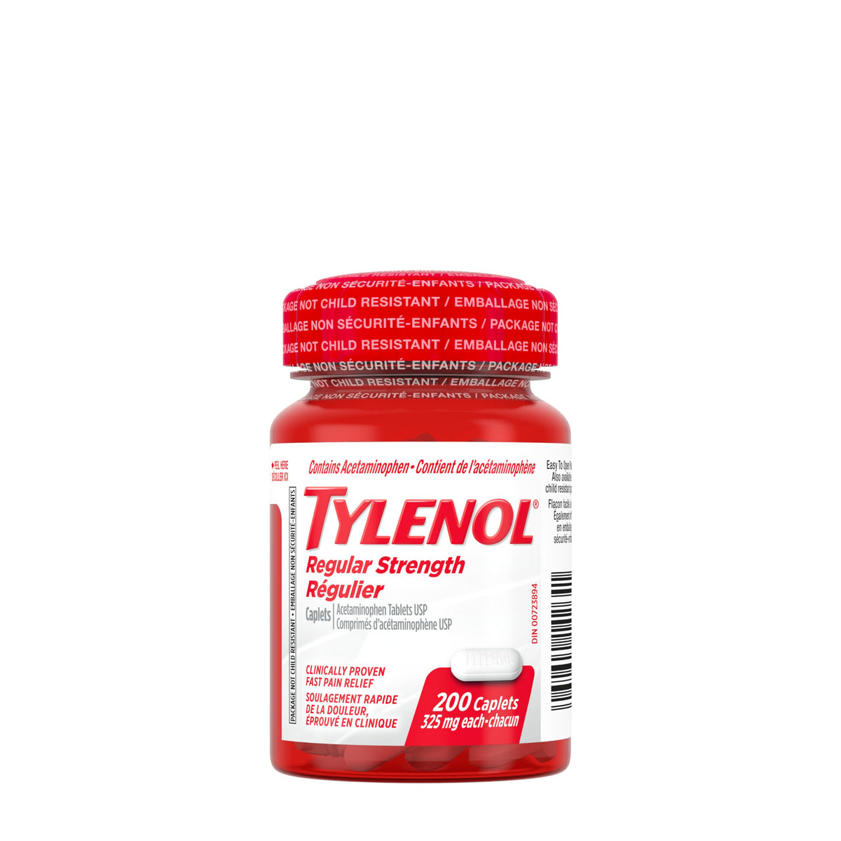Tylenol Regular Strength 325mg Caplets 200 count