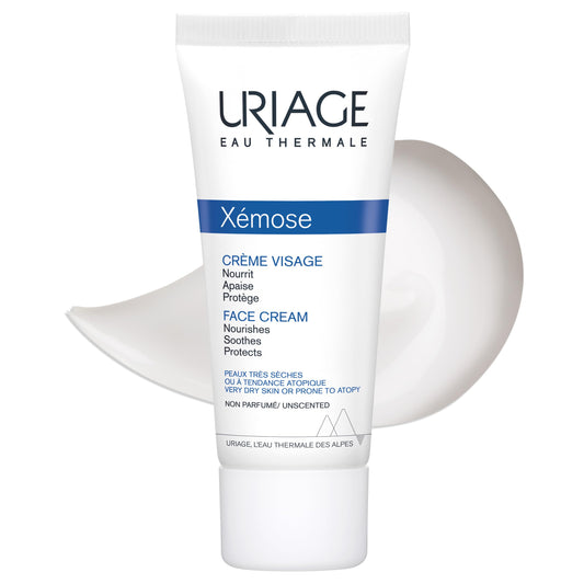 Uriage Xémose Face Cream - Face Moisturizier For Family, Babies, Children & Adults - Nourishes, Soothes, Protects - Very Dry, Sensitive Skin Prone to Atopic Eczema - 40ml