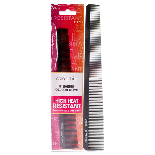 Scalpmaster SalonChic Barber Taper Carbon Comb High Heat Resistant 8 Comb Unisex 1 Pc