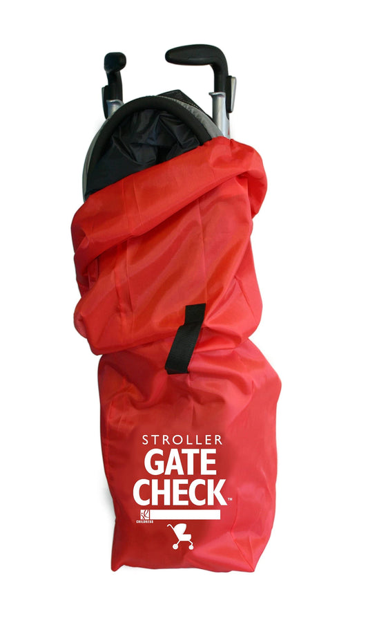 J.L. Childress Gate Check Bag for Single Umbrella Strollers - Stroller Bag for Airplane - Gate Check Bag for Umbrella Strollers - Stroller Travel Bag for Airplane - Red