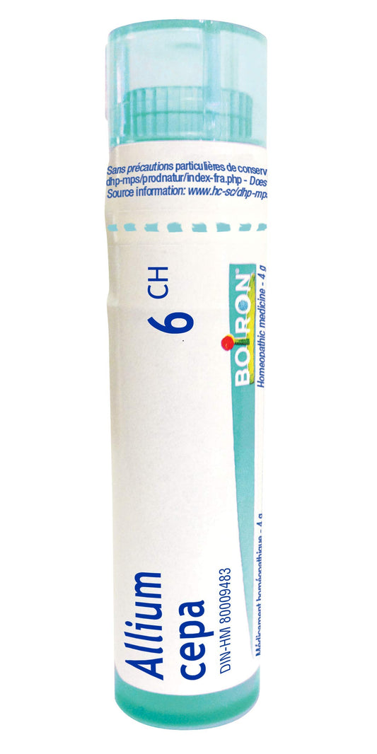 Boiron Allium cepa 6ch,Homeopathic medicine. Each tube contains 4 g (approximately 80 pellets)