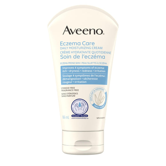 Aveeno Eczema Care Moisturizing Cream - Itchy Skin, Dry Skin, Sensitive Skin, Skin Treatment - Fragrance Free, 166mL
