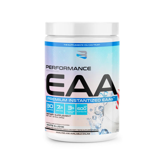 Believe Supplements Performance EAA - Essential Amino Acids Formula | Boost Muscle Recovery, Performance & Hydration | Sugar-Free & Delicious Flavors Available! (30 servings, White Slushie)