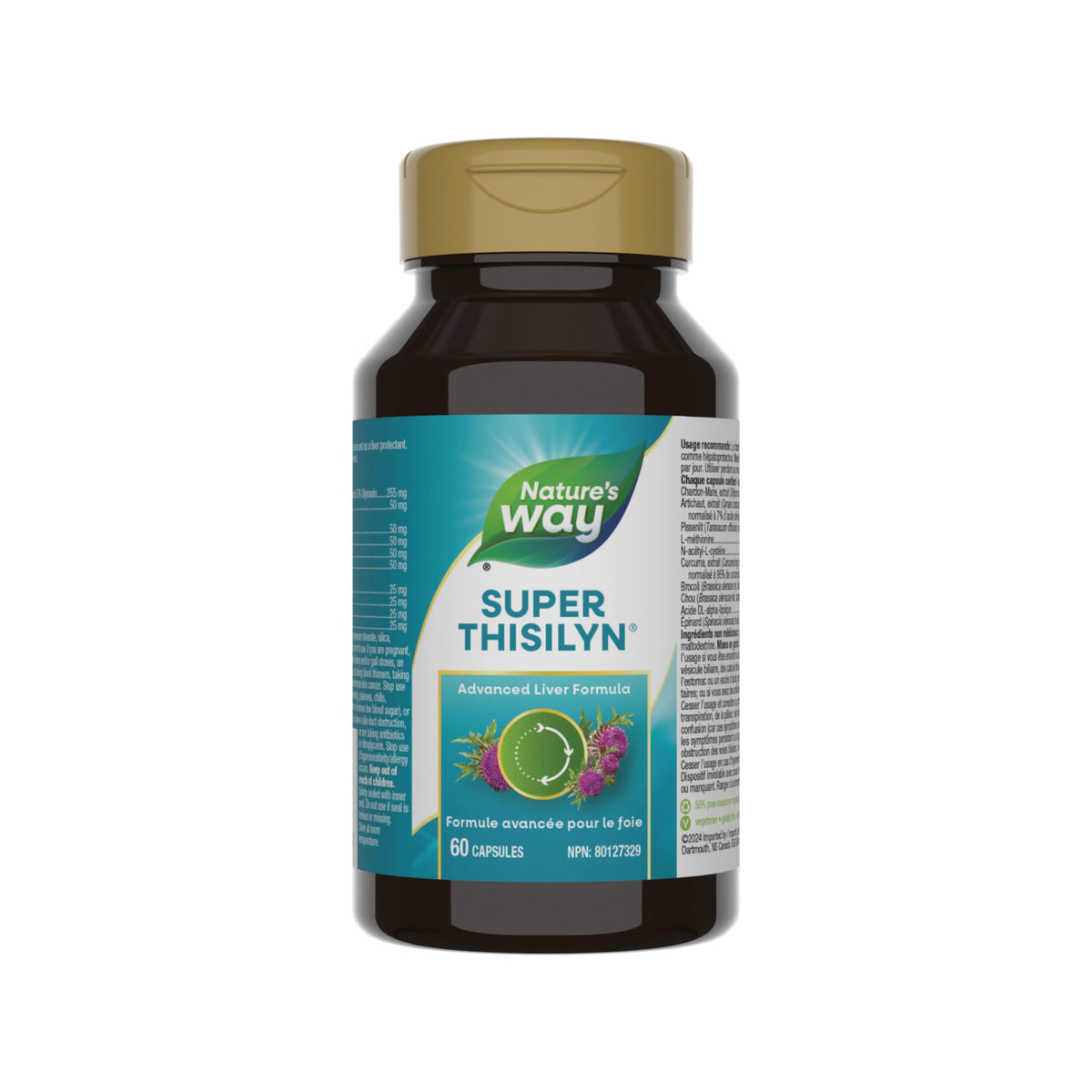 Nature's Way Super Thisilyn Health Supplement – Milk Thistle Extract to Support Liver Function – Source of Antioxidants – 60 Vegetarian Capsules