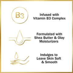 Olay Moisture Outlast Ultra Moisture Shea Butter Beauty Bar with Vitamin B3 Complex, 90 g, 4 count