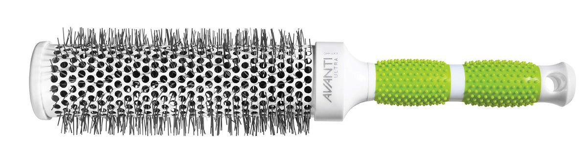 Avanti Ultra Extra-Long Ceramic Round Brush for Blow Drying Styling Volumizing Wet or Dry Hair with Nylon and Boar Bristles, medium 44mm diameter