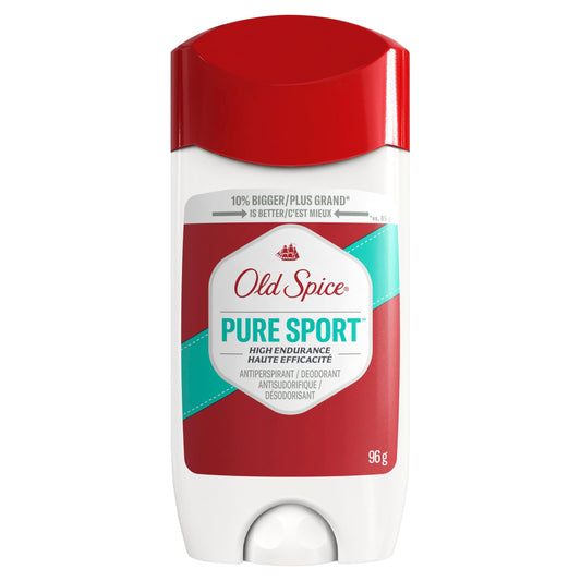 Old Spice High Endurance Anti-Perspirant Deodorant for Men, 48 Hour Protection, Pure Sport Scent, 96 g