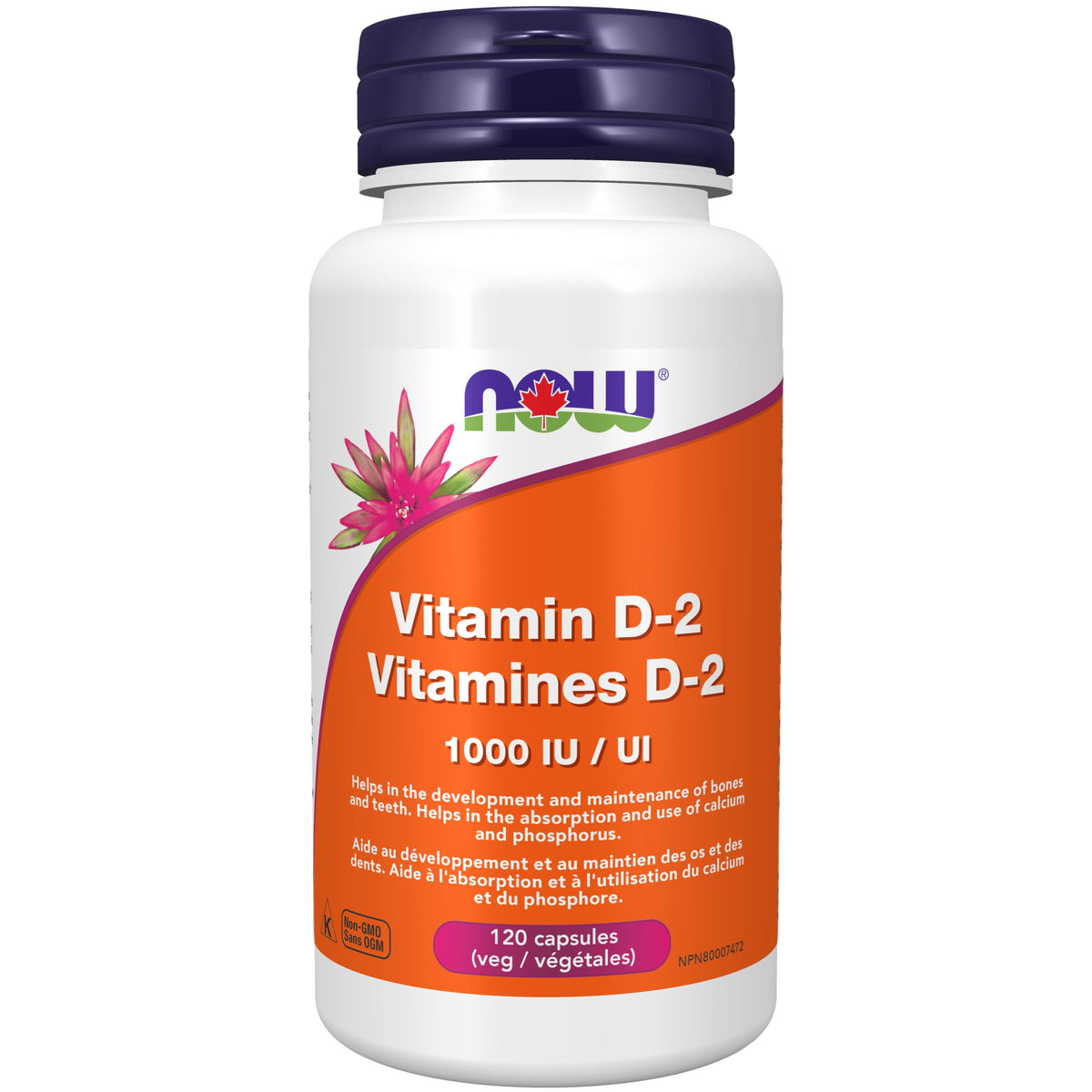 NOW Supplements, Vitamin D 1,000 IU Dry, High Potency, Strong Bones, Structural Support, 120 Veg Capsules