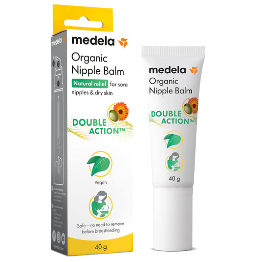 Medela Organic Nipple Cream & Pumping Lubricant, Soothes & Nourishes for Breastfeeding, Made with Natural Ingredients, Provides Fast Relief for Sore Nipples, Postpartum Essential, 40g/1.34 fl oz