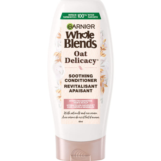 Garnier Gentle Conditioner Whole Blends Oat Delicacy with Oat Milk and Rice Cream Extracts, 650 mL