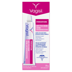 Vagisil Hydrocortisone Anti-Itch Creme Intensive Repair for Feminine Intimate Areas, Gynecologist Tested, 30g, Packaging May Vary