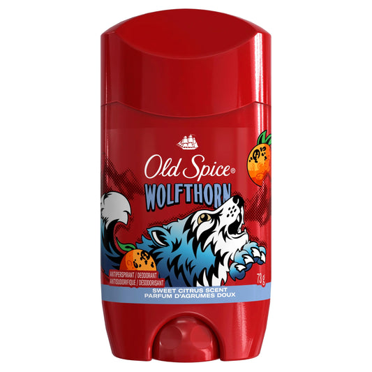 Old Spice Wild Collection Invisible Solid Antiperspirant and Deodorant for Men, Wolfthorn scent, 73 g
