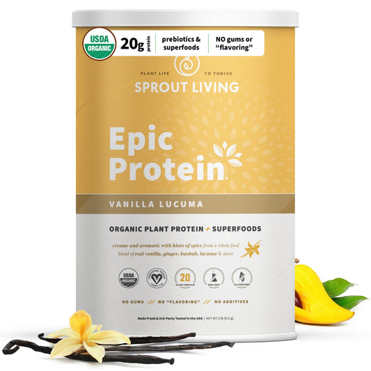Sprout Living Epic Protein Vanilla Lucuma, 2 Pound, packaging may vary