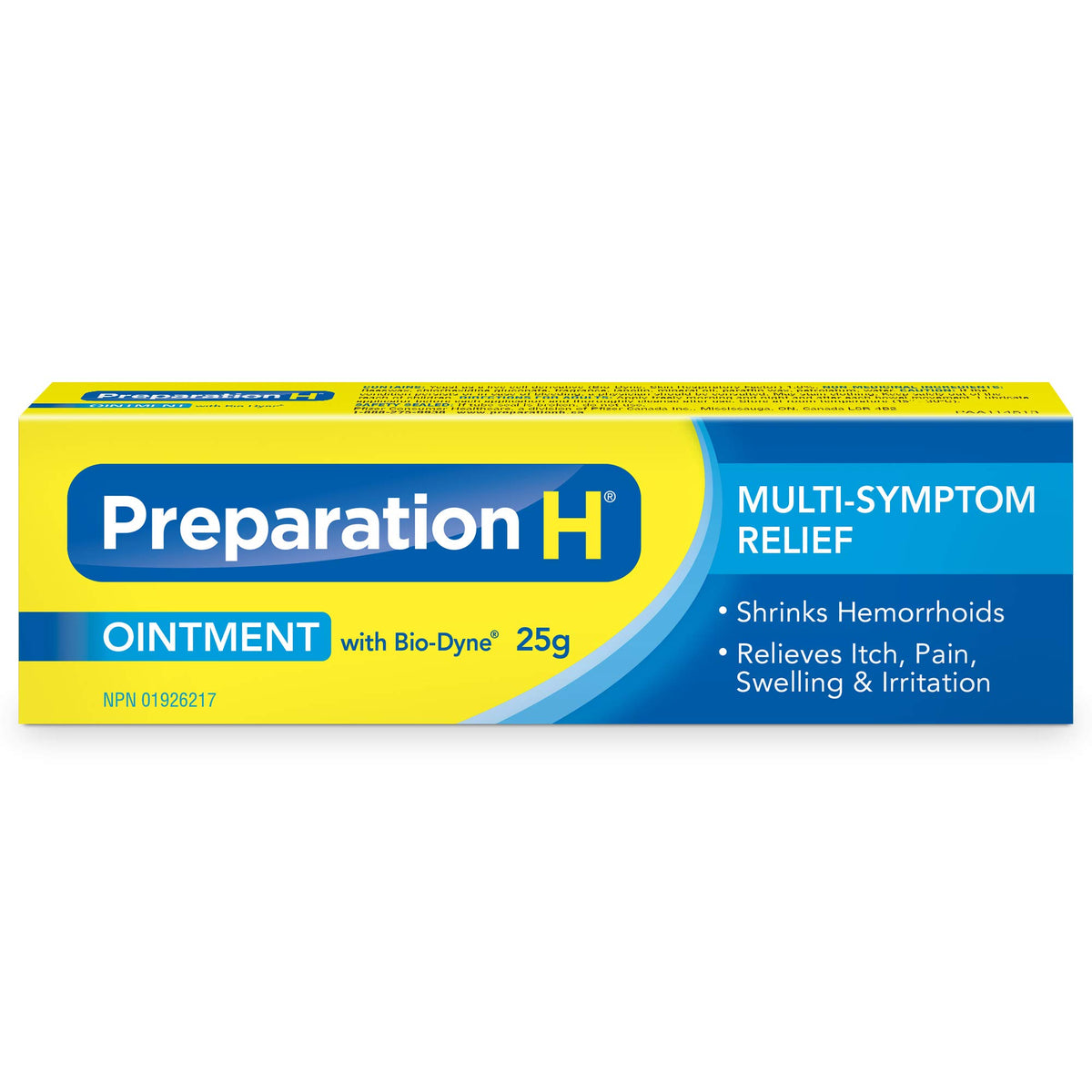 Preparation H Multi-Symptom Hemorrhoid Treatment Ointment with Bio-Dyne, 25g Tube
