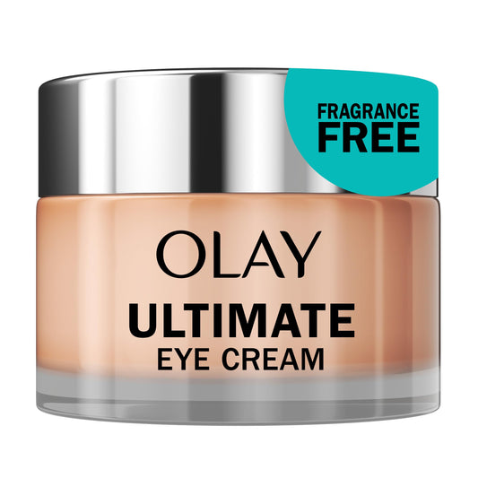 Olay Ultimate Eye Cream for Dark Circles, Wrinkles and Puffiness, Fragrance-Free, Lightweight Skin Care Treatment for All Skin Tones with Dermatologist Recommended Peptides, 13 mL
