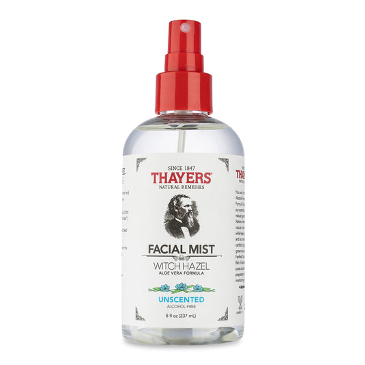 THAYERS Alcohol-Free Witch Hazel Unscented Face Mist Toner Skin Care with Aloe Vera, Natural Gentle Facial Toner, for All Skin Types, 237mL