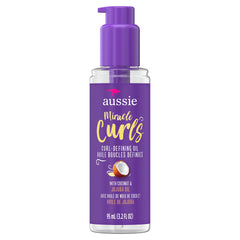 Aussie Miracle Curls, Curl-Defining Oil Hair Treatment with Jojoba Oil, 95 mL